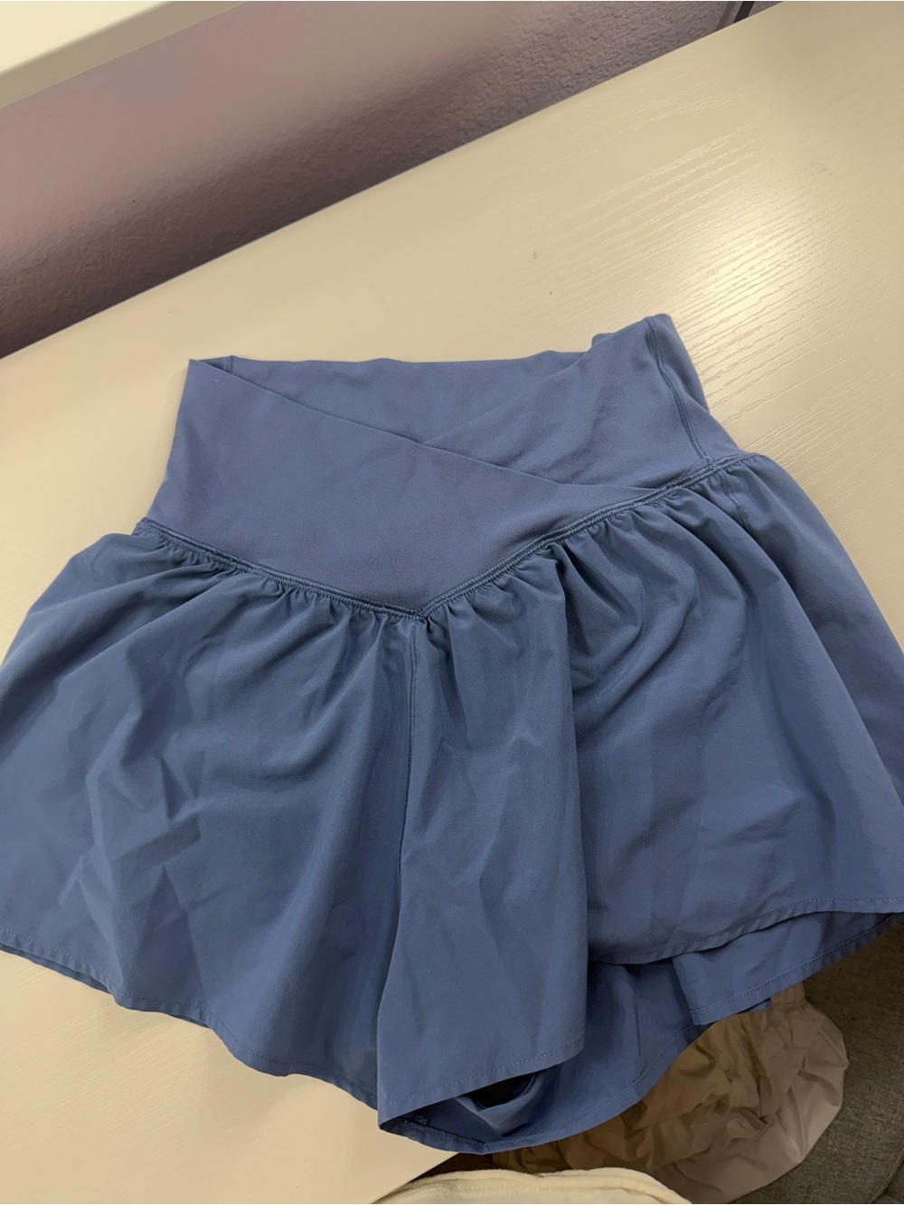 aerie crossover shorts -blue